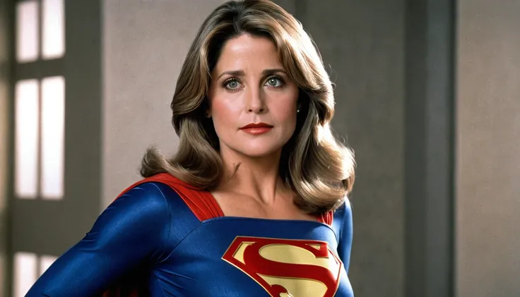 sexy super old  lorraine bracco em 2024 supergirl 1984s; hd. photograph, ((realism)), extremely high quality raw photograph, ult...