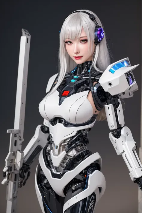 super detail, high detail, high quality, best quality, high resolution，1 female robot，beautiful female robot,beautiful clear fac...