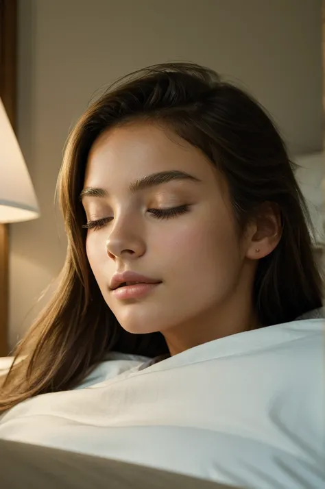 ((best quality)), ((masterpiece)), (detailed), perfect face, a girl sleeping  in the room
