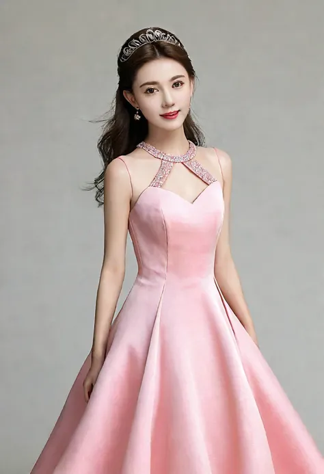 photorealisticdesign a pink dress,photorealistic,girl