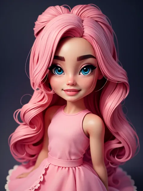 baby girl cute chibi style, fashion style 2023, stylish theme, linda, expressive, glad, beautiful smile, beautiful straight hair...