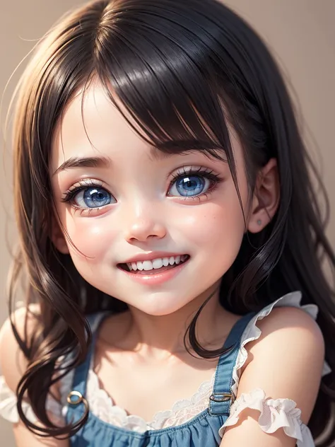 Baby girl cute chibi style, Fashion Style 2023, Stylish Theme, linda, expressive, glad, beautiful smile, beautiful straight hair, professional model, Cute poses, bionde, blue eyes, vivid color, bionde hair
