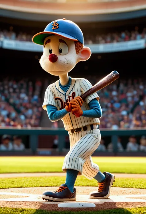 Baseball Player, by Bill Watterson, full body, cinematic still, cinemascope, (best quality, masterpiece), very aesthetic, perfect composition, intricate details, ultra-detailed, vivid colors