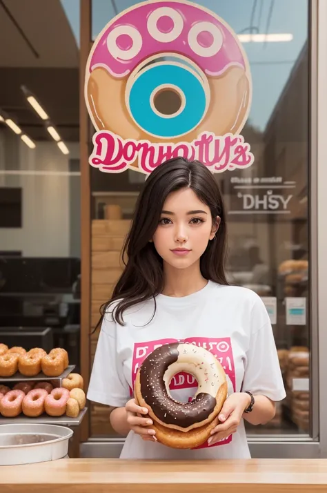 A logo about a Donuts da Amora donut shop