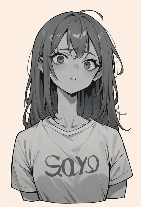 1 girl face, wearing shirt