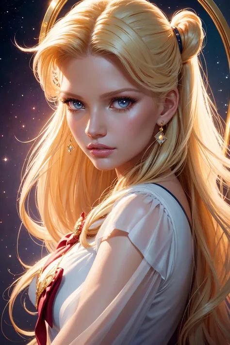 36k, portrait Jessica Simpson, wearing sailor moon costume, against the background of a mirror, character portrait, 8 9 9 0 s, long hair, intricate, elegant, highly detailed, digital painting, artstation, concept art, smooth, sharp focus, illustration, art...