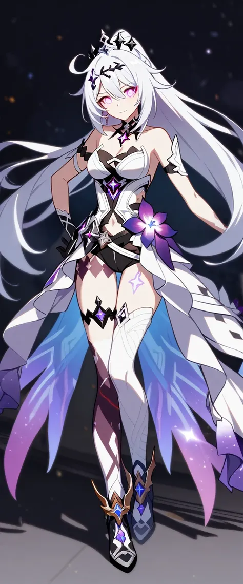 1girl, Kiana Kaslana (Herrscher of Finality), Honkai Impact 3rd, ponytail, glowing eyes, full body