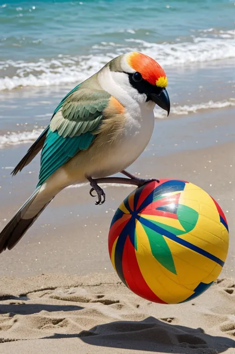 Beach ball bird