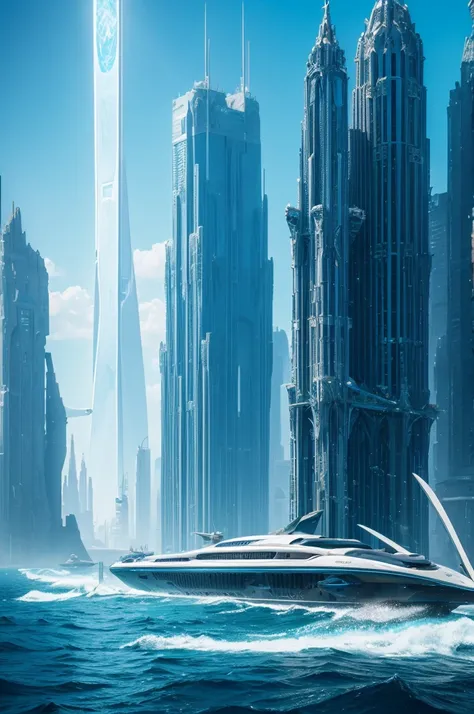 Explore the resurrection of Atlantis in a futuristic metropolis! Crystal Skyscrapers, Underwater vehicles and vibrant culture merge in a stunning setting where the mythical past meets the future. Discover the secrets of this transcendental civilization!