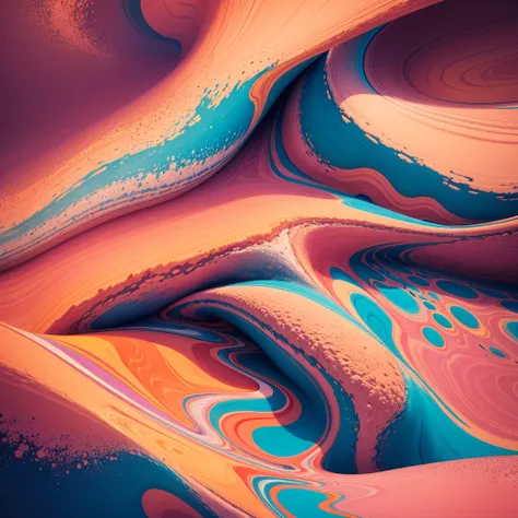 abstract colorful desert