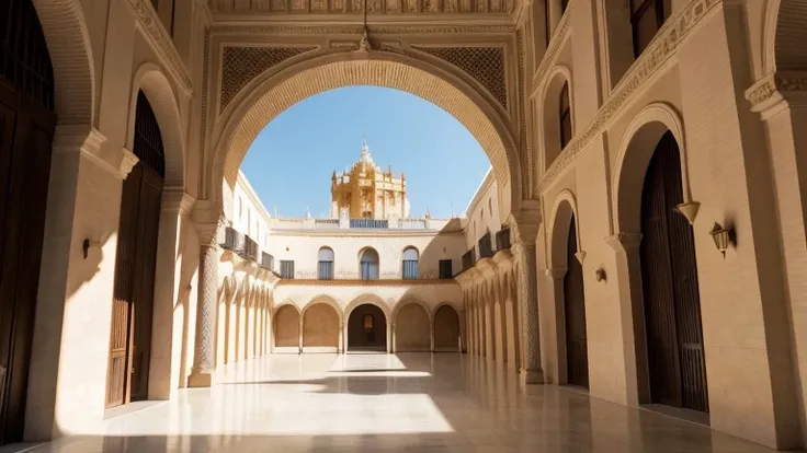   Reino Mediovale , located in a desert, Mediovale, kingdom of Dorne from Game of thrones (TV series), reino Mediovale,high détail, sharp focus, dramatic, Alcazar Palace in Seville, realisitic