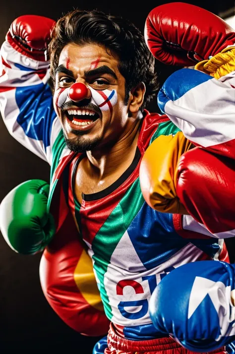 Mexican boxing clown