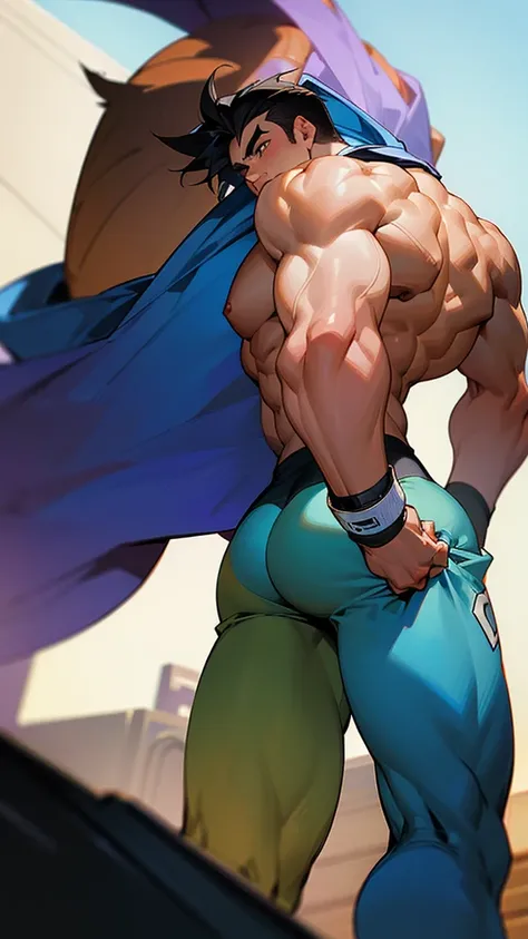 Muscular man with his ass exposed