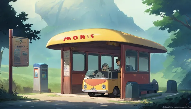 Cute spaceman waiting at moon bus stop, Hayao Miyazaki style, Studio Ghibli style, masterpiece, best quality, very aesthetic, absurdres

#Base Model
#Anime
