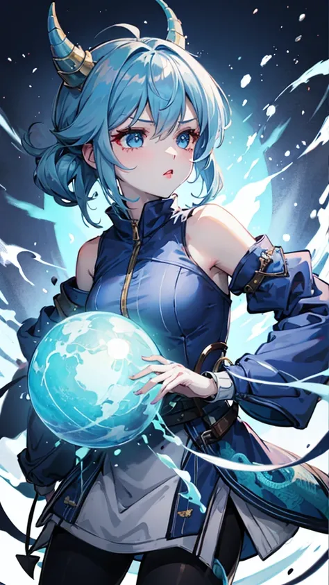 Dragon girl blue 