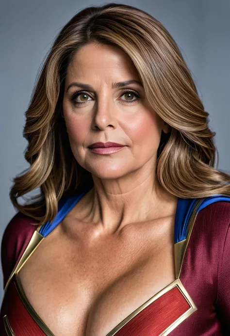 supergirl fat real lorraine bracco; hd. photograph, ((realism)), extremely high quality raw photograph, ultra detailed photograp...