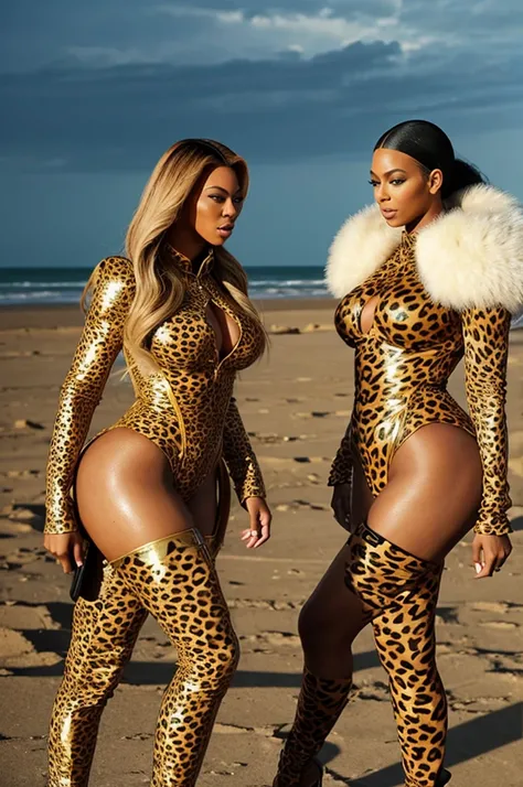 Beyonce as storm and Kim Kardashian as Cheetah are at a war with each other