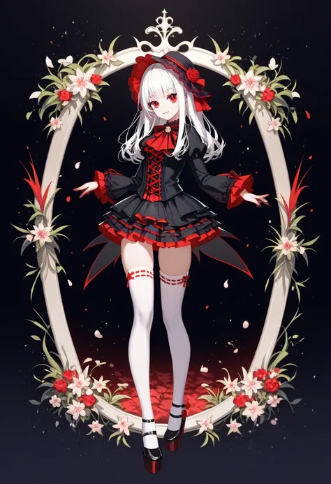 masterpiece, top-quality, ​masterpiece, top-quality,ighly detailed,{top-quality}, {{​masterpiece}}, {hight resolution},original, {extremely delicate and beautiful},​masterpiece, top-quality,ighly detailed,{top-quality},white hair, gothic lolita, full body,...