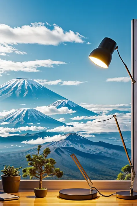 Transform your dreary, viewless room into a beautiful, vibrant landscape. Your desk lamp could be as tall as Kilimanjaro. Let&#39;s hope this experiment doesn&#39;t depress you even more!...!   And that 