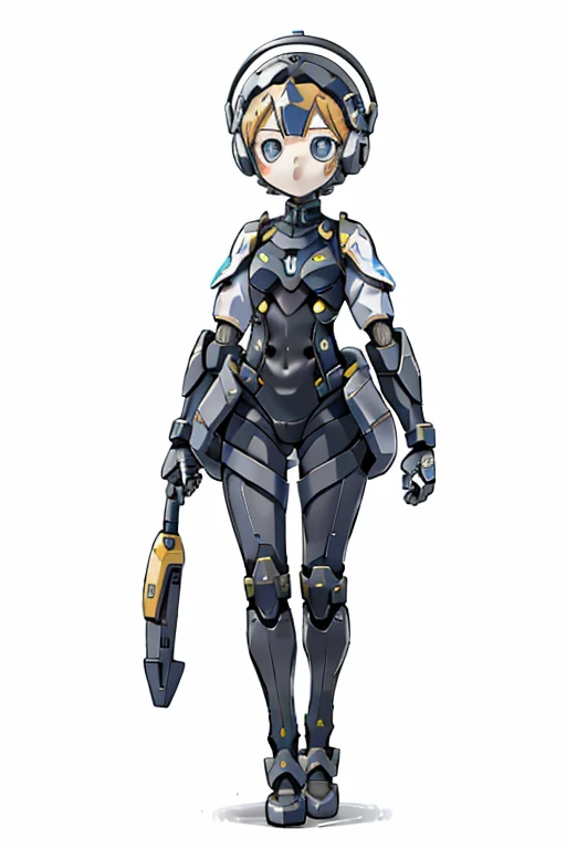 robot　girl　Primary school students　Young Girl　小さいgirl　Height: 130cm　Standing picture Simple design　spats　Full Helmet Face Helmet　
