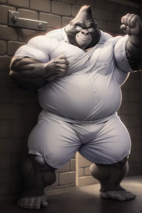 Epic Citizen Zootopia style, My Heroe Academia Character, Dungeons and Dragons Adventure style, A poor villager, Real life, Anime serie, Anime character, Obese muscle Obese Sumo wrestler Werebeast Kid, full body pic (obese, strong legs and arms) Sumo wrest...