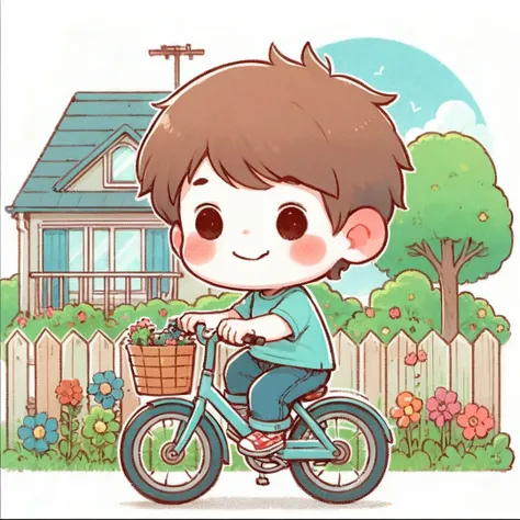 bicycle, boy, ride,