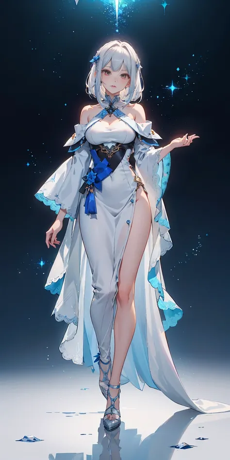 Content: Solo: gawr gura (1.8 - combining scores for "solo" and "gawr gura") Full body Standing Off shoulder Looking at viewer Bare shoulders Pale skin Body Description (ignore if irrelevant): Solo Female: Body: Tall and slim with an hourglass figure (1.0)...