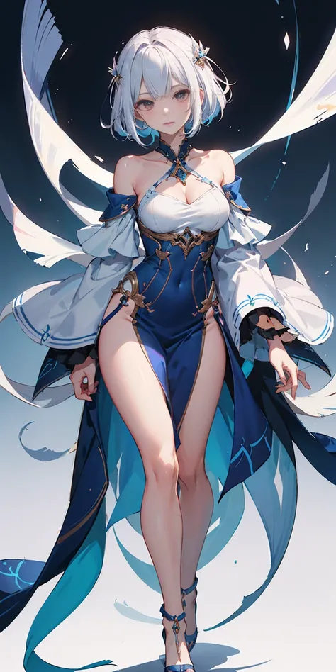 Content: Solo: gawr gura (1.8 - combining scores for "solo" and "gawr gura") Full body Standing Off shoulder Looking at viewer Bare shoulders Pale skin Body Description (ignore if irrelevant): Solo Female: Body: Tall and slim with an hourglass figure (1.0)...