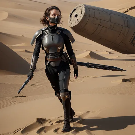 Create a futuristic weapon like dune,star wars