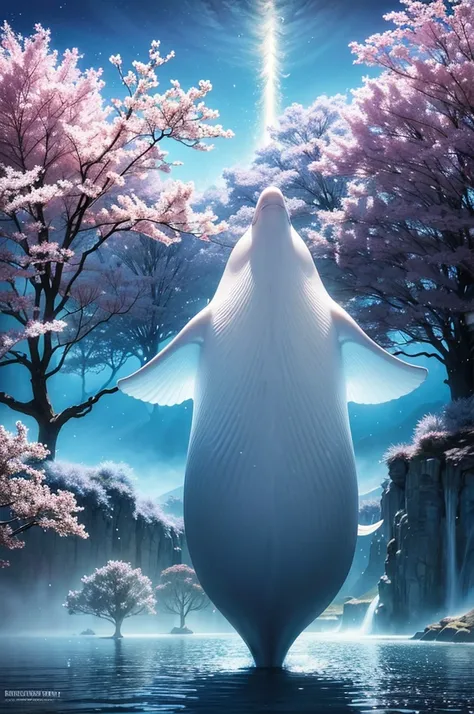 In the realm of whimsical fantasy, a majestic and translucent Whale takes to the skies, defying the very laws of nature. Its colossal form glows with a luminescent radiance, each fluid curve and wrinkle captured in exquisite detail in this high-resolution ...