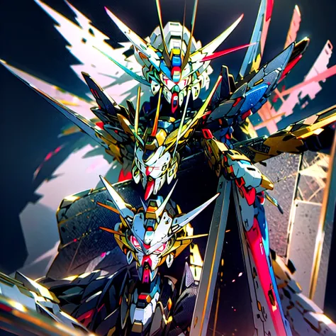 A Dragon Emperor on the bank, background sun surface, gold Saint Seiya limb armor, (cape), (dragon symbol: 1.5), (up to 00 Gundam Exia: 1.5), (mecha) (mechanical) (armor), (open leg: 1.3), perfect, (wide angle), (black background: 1.6), best quality, maste...