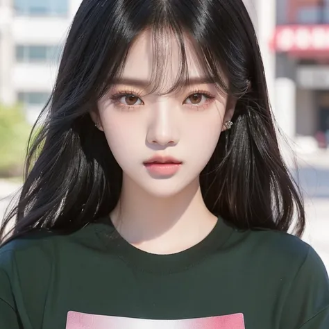 Women with long black hair and white shirt, Lalisa Manoban, Portraits of Korean female idols, fan art, Headshot profile picture, Portrait of jossi of blackpink, The style of K-pop idols, Jinyoung Shin, Inspiration from Kim Jung Hee, blackpink jisoo picture...