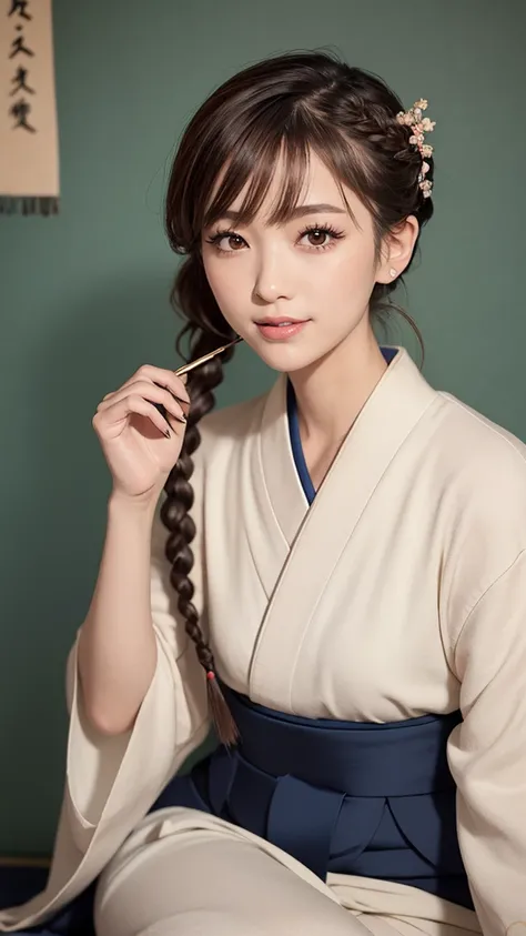 Realistic, masterpiece, Highest quality, Highest Resolution, Anatomically correct, Accurate Anatomy, Five fingers, One Japanese woman, Smile and show your teeth a little., Fine and beautiful eyes, Sparkling eyes, Thin eyebrows, Gives lashes a delicate fini...