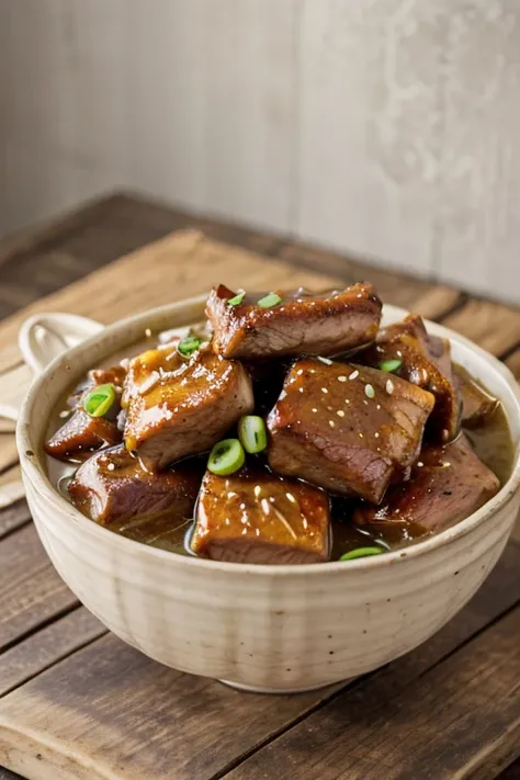 boil pork bones, gourd, big bowl, pork ribs,