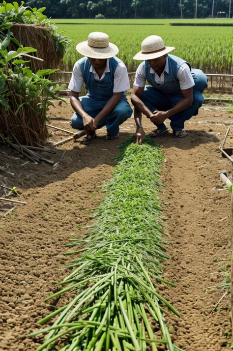 people plant rice