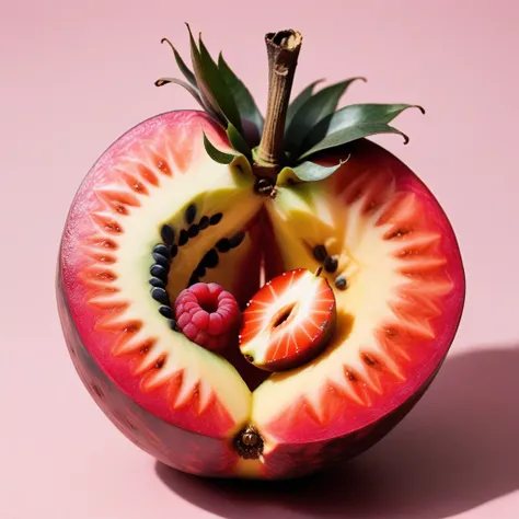 Fruit with an obscene cut surface