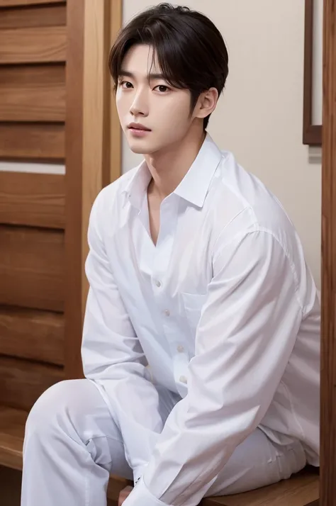 perfect face perfect skin korean man white shirt 25 years old actor