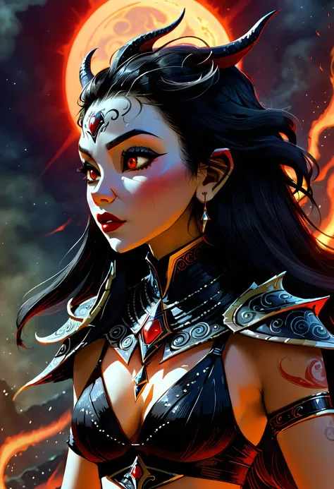 slayer of apep, kiss of death, elara, legacy of the red sun, dark fantasy, 8k textures, intricate details --ar 2:3