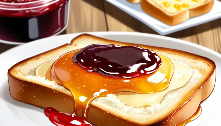 food，thick toast，蒜香口味的thick toast，jam toast，foodfocus，high quality，no eggs