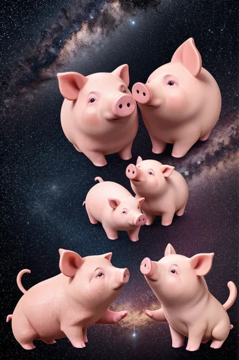 The love of two people is very warm among star pigs.