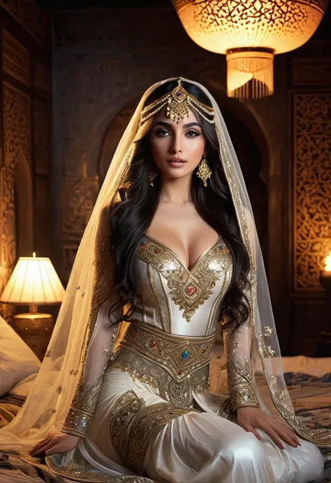 ((Masterpiece, top quality, high resolution)), ((highly detailed CG unified 8K wallpaper)), (huge stunning goddess shot, so hot and sexy, jaw dropping beauty, perfect proportions, beautiful body, slim body beauty:1.3), Desert princess, Arabian Nights scene...