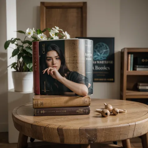 realistic image of a book on the table with no objects around, 20MP image
