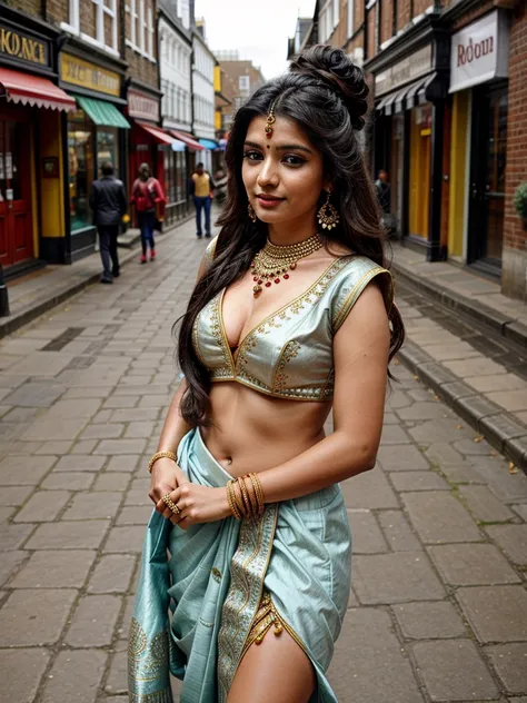 Indian jewelry, looks gorgeous pretty, Indian goodness, sexy hair style, busy street in UK