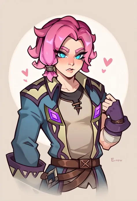 maeve from paladins, provocatively removing his clothes