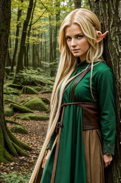 Wood elf, green, blonde