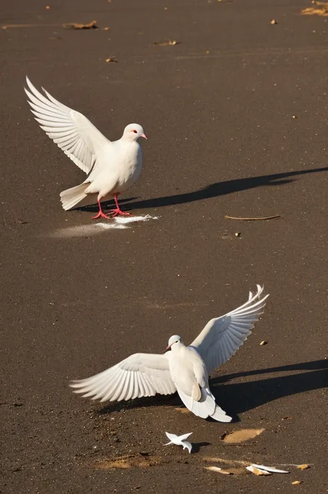 Dove that left a trail of fire