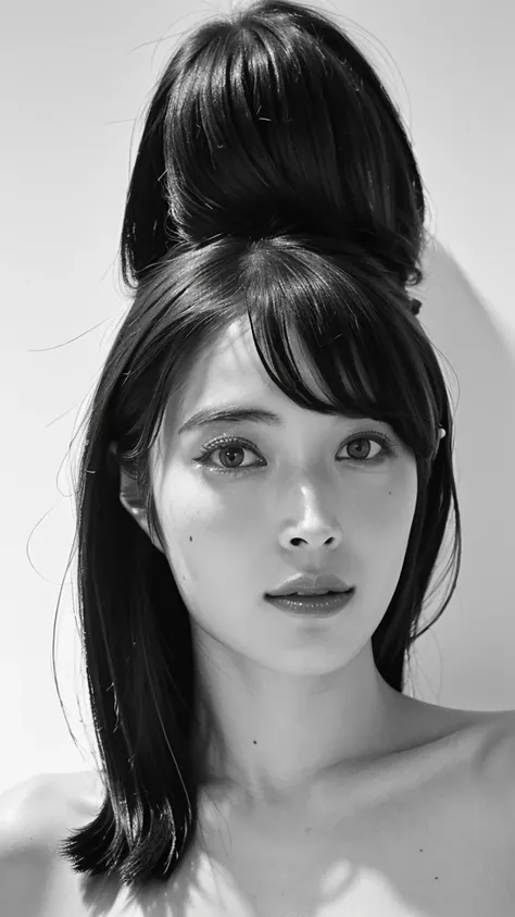 (best quality,ultra-detailed,realistic),(monoclonal portraits),(black and white:1.7),(soft lighting),(japanese beautiful face),(...