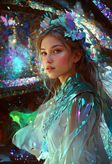 best quality, masterpiece, highres,1girl,beautiful face,,, colorful, painting burst, artstation, concept art, smooth, sharp focu...