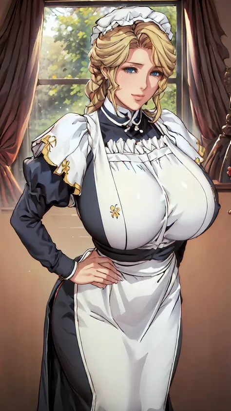 maria_vm, victorian_maid_uniform,(masterpiece:1.2, best quality), realistic, (real picture, intricate details, depth of field), ...