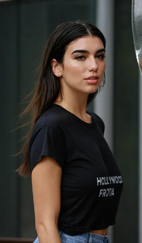 high quality  erotic portrait  paparazzi photo ,  (gorgeous celebrity , woman, dualipa, dua lipa, duxlipa, female, singer, cute,...